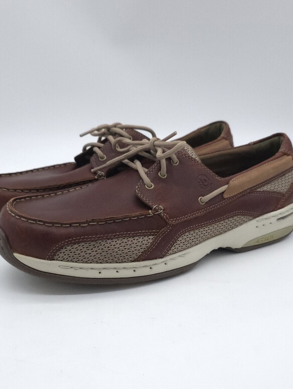DUNHAM CAPTAIN Men Brown Leather Boat Shoes Size 12EE Driving Loafers